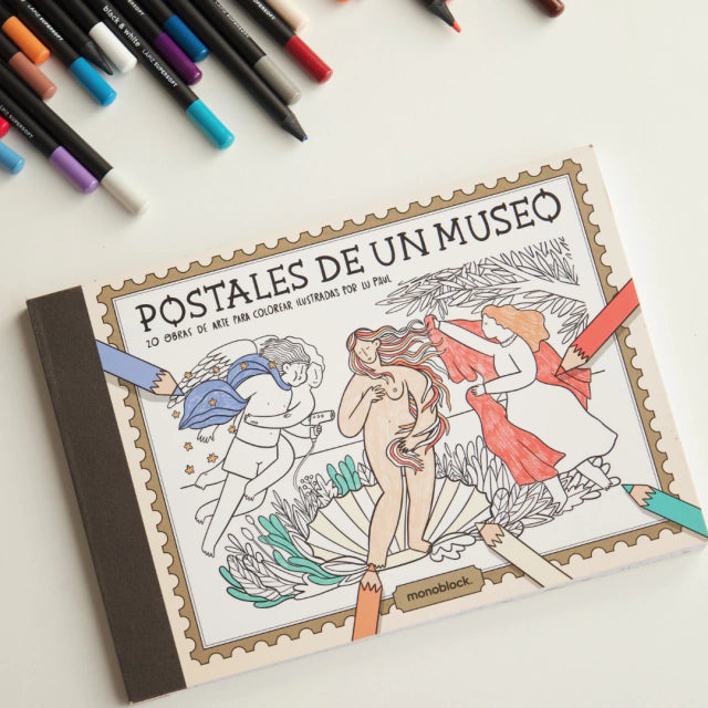 Libro para Colorear Postales de un Museo