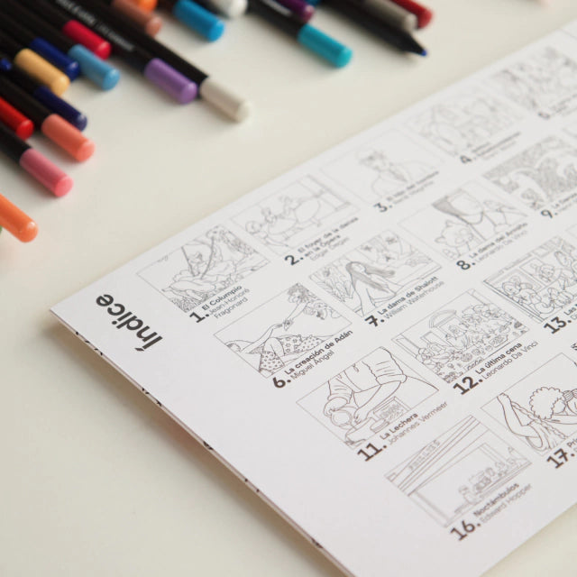 Libro para Colorear Postales de un Museo