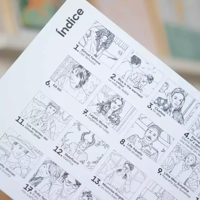 Libro para Colorear 20 Cosas que Aprendi del Cine y el Amor