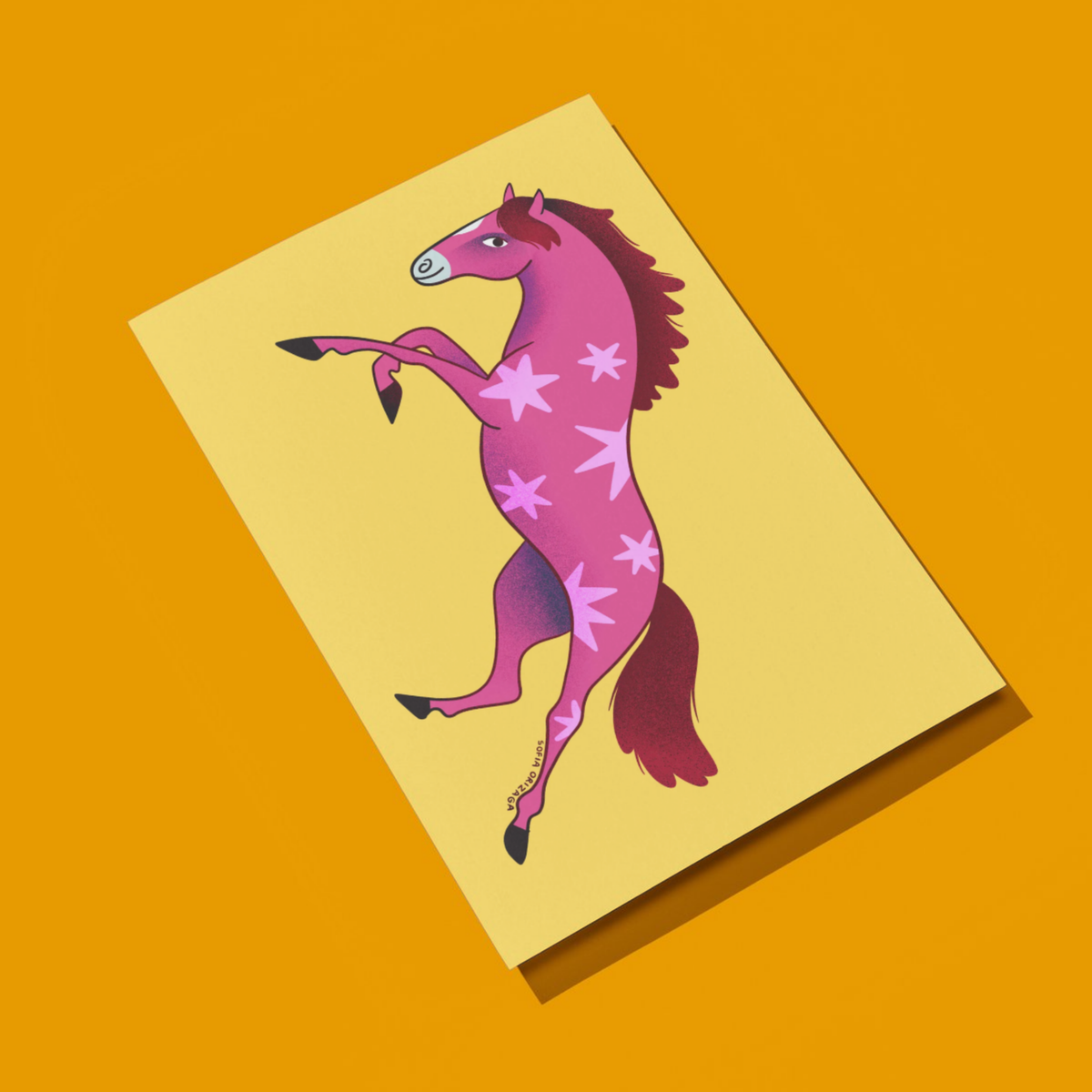 Print Caballo Rosa - Mediano