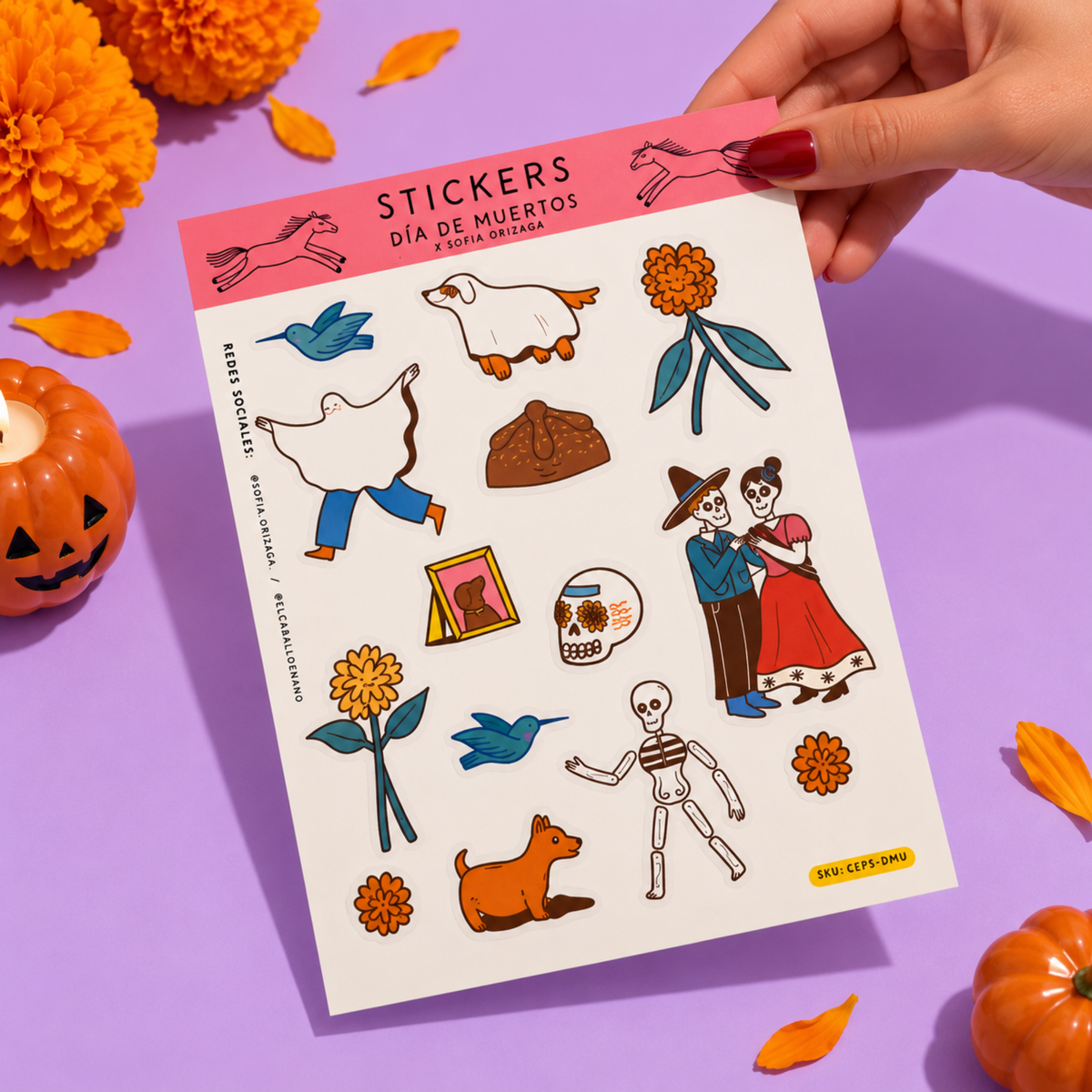 Planilla Stickers Caballo Enano