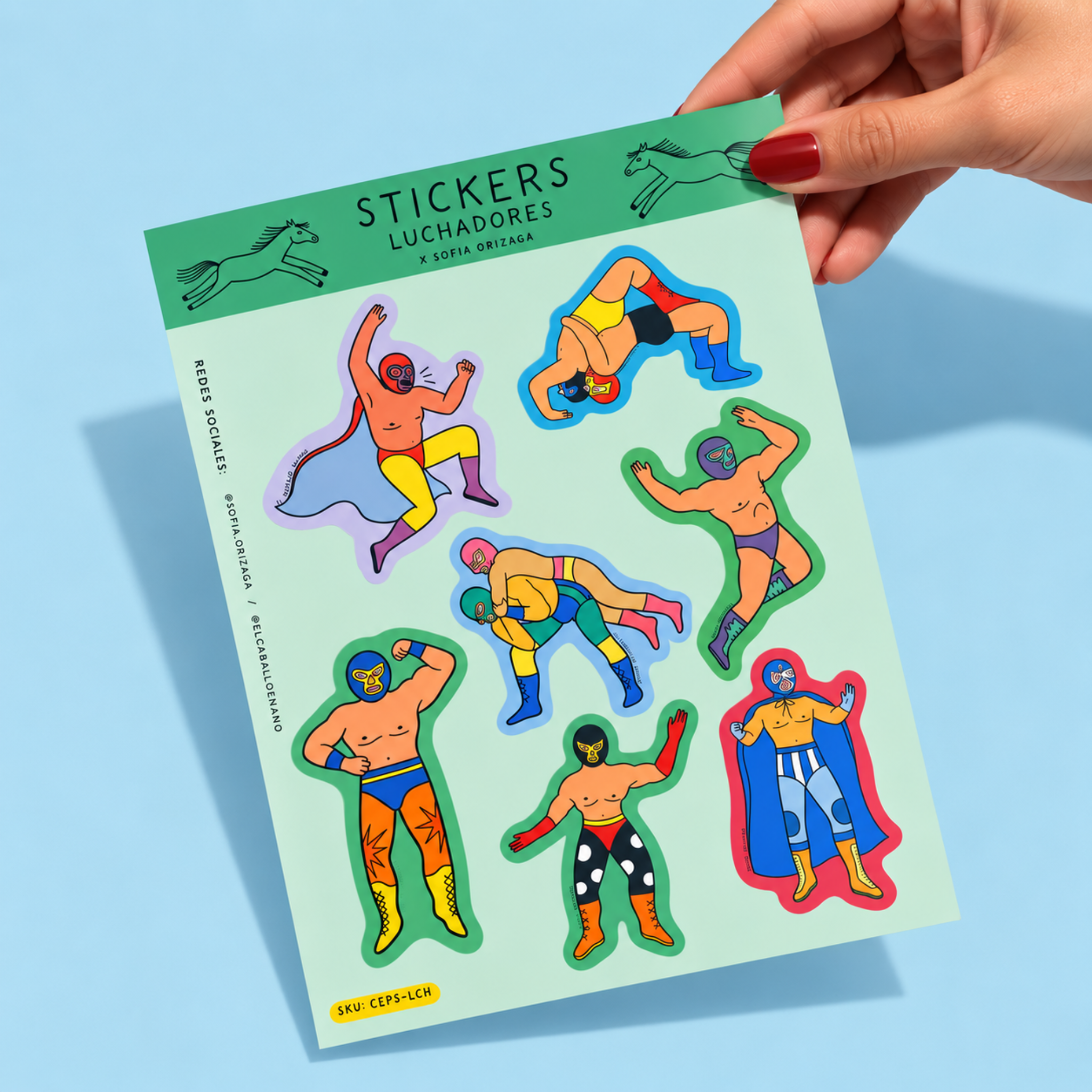 Planilla Stickers Caballo Enano