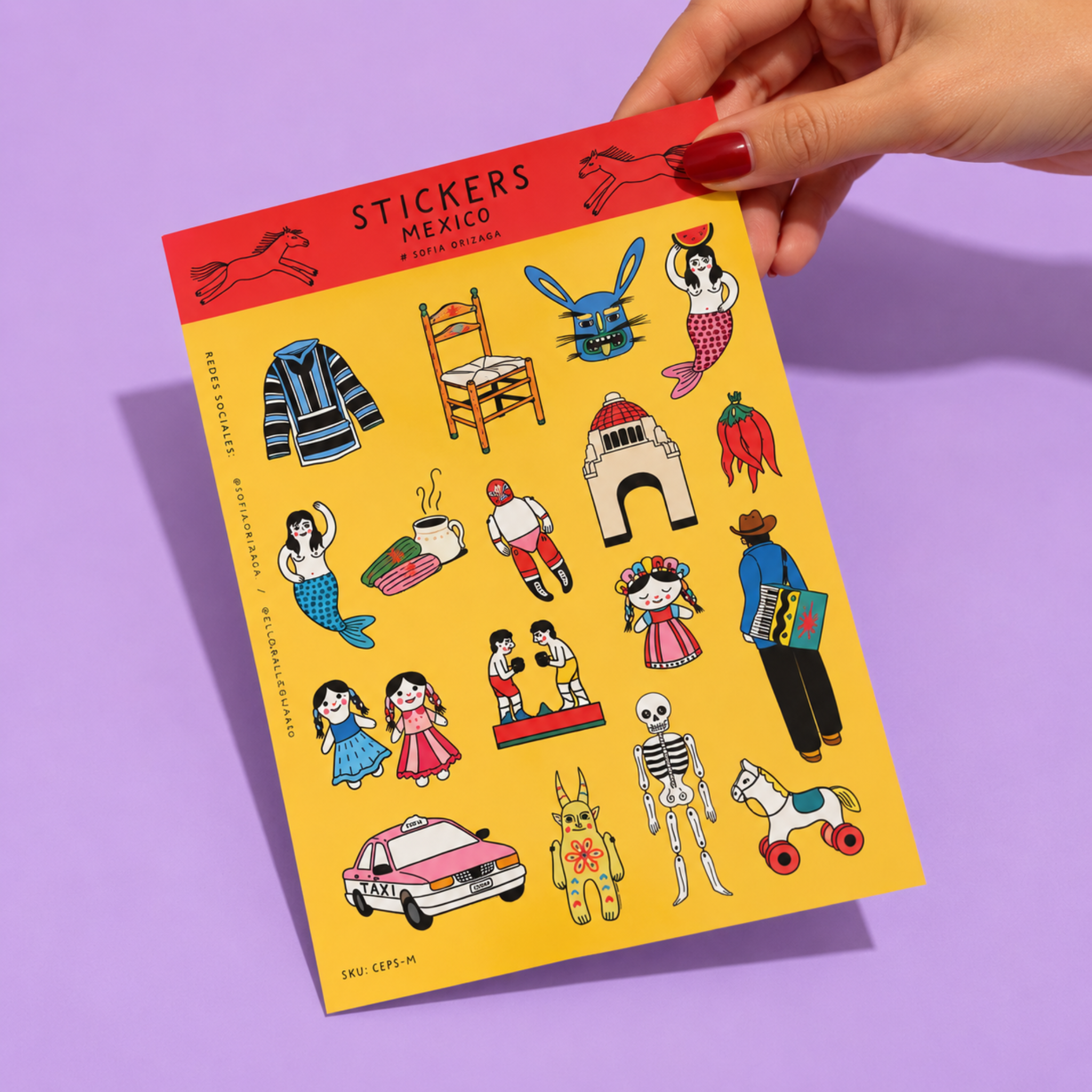 Planilla Stickers Caballo Enano
